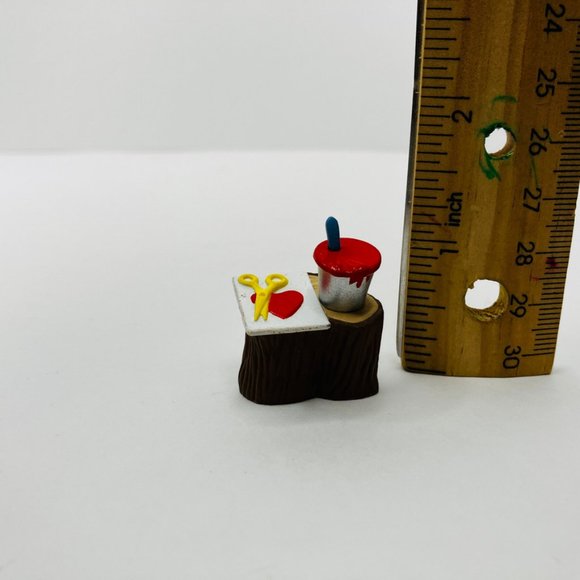 Hallmark Vintage Valentines Day Merry Miniatures Stump Paint Card Heart 1992 - Picture 6 of 6